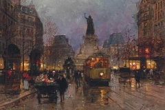 A Flower Seller in the Place de la Republique, Paris Fausto Giusto Italian, 1867-1941