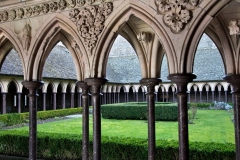 Cloitre de l'Abbaye du Mont-St-Michel, XIIIe siècle, vue n°2