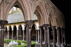 Cloitre de l'Abbaye du Mont-St-Michel, XIIIe siècle, vue n°1