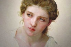 Head Study of Female Face Blonde bouguereau