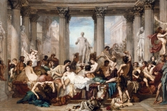 Les Romains de la décadence. Une superbe œuvre de Thomas Couture