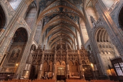 Nave of C15th Basilique Cathédrale Sainte-Cécile, Albi, France.