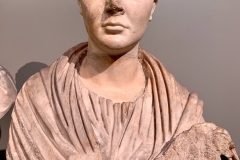 Roman portrait statue of a woman from the Temple of Aphrodite at Cyrene in Libya. Dating from AD 130-140, the statue is on display at the British Museum.