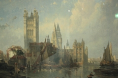 The Houses of Parliament from Millbank by David Roberts, 1861.